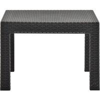 Berkfield Home Garden Table Anthracite 58x58x41 cm PP Rattan in Dark Grey | Size: 58 x 58 x 41 cm