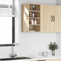 Berkfield Home Hanging Cabinet Sonoma Oak 30x29.5x60 cm Engineered Wood in Light Brown