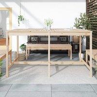 Berkfield Home Garden Table 203.5x90x110 cm Solid Wood Pine in Natural