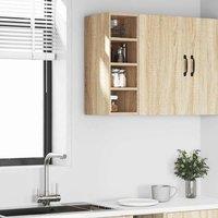 Berkfield Home Hanging Cabinet Sonoma Oak 20x29.5x60 cm Engineered Wood in Light Brown