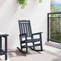 Berkfield Home Garden Rocking Chair Navy Blue 70x92x108 cm HDPE | Size: 70 x 92 x 108 cm