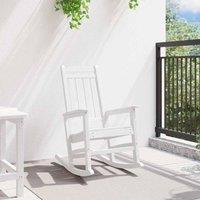 Berkfield Home Garden Rocking Chair White 70x92x108 cm HDPE | Size: 70 x 92 x 108 cm