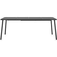 Berkfield Home Garden Table Anthracite 200x100x71 cm Steel in Black | Size: 200 x 100 x 71 cm