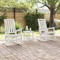 Berkfield Home Garden Rocking Chairs 2 pcs White 70x92x107.5 cm HDPE