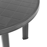 Berkfield Home Garden Table Anthracite 89 cm Plastic in Black