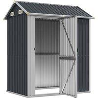 Berkfield Home Garden Shed Anthracite 192x152.5x237 cm Galvanised Steel in Dark Grey
