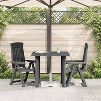 Berkfield Home Garden Table Anthracite 80x75x72 cm Plastic in Dark Grey | Size: 80 x 75 x 72 cm