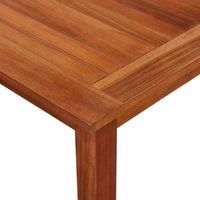 Berkfield Home Garden Table 85x85x74 cm Solid Acacia Wood in Brown | Size: 85 x 85 x 74 cm