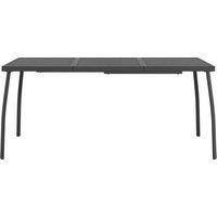 Berkfield Home Garden Table Anthracite 165x80x72 cm Steel Mesh in Black | Size: 165 x 80 x 72 cm