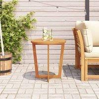 Berkfield Home Garden Side Table Round 70x75 cm Solid Wood Acacia in Brown | Size: 70x75 cm
