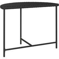Berkfield Home Garden Table Black 100x50x75 cm Poly Rattan | Size: 100 x 50 x 75 cm