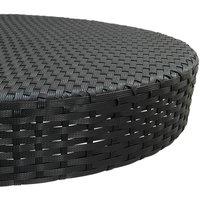Berkfield Home Garden Table Black 75.5x106 cm Poly Rattan