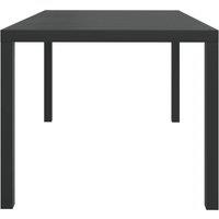 Berkfield Home Garden Table Black 150x90x74 cm Aluminium & WPC | Size: 150 x 90 x 74 cm