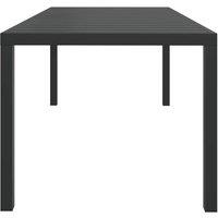 Berkfield Home Garden Table Black 185x90x74 cm Aluminium & WPC | Size: 185 x 90 x 74 cm