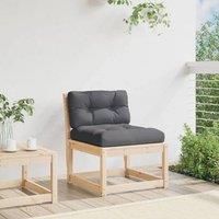 Berkfield Home Garden Sofa with Cushions Solid Wood Pine in Natural