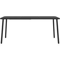 Berkfield Home Garden Table Anthracite 165x80x71 cm Steel in Black | Size: 165 x 80 x 71 cm