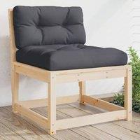 Berkfield Home Garden Sofas with Cushions 2pcs Solid Wood Pine in Light Tan