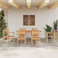Berkfield Home Garden Stacking Chairs 6 pcs Brown 55.5 x 55.5 x 90 cm