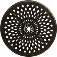 Berkfield Home Garden Table Bronze 78x78x72 cm Cast Aluminium in Brown | Size: 78 x 78 x 72 cm