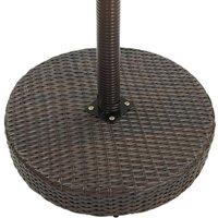 Berkfield Home Garden Table Brown 75.5x106 cm Poly Rattan