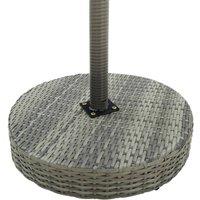 Berkfield Home Garden Table Grey 60.5x106 cm Poly Rattan