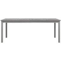 Berkfield Home Garden Table Grey 200x100x75 cm Solid Wood Acacia | Size: 200 x 100 x 75 cm