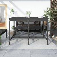 Berkfield Home Garden Table Grey 159.5x82.5x110 cm Solid Wood Pine