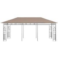 Berkfield Home Gazebo with Mosquito Net 6x3x2.73 m Taupe 180 g/m in Beige