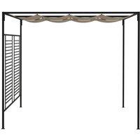 Berkfield Home Gazebo with Retractable Roof 3x4x2.3 m Taupe 180 g/m in Beige