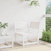 Berkfield Home Garden Sofa Corner White 73x73x78 cm Solid Wood Pine | Size: 73 x 73 x 78 cm
