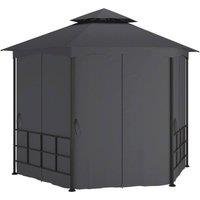 Berkfield Home Gazebo with Sidewalls 3.1x2.7 m Anthracite in Black