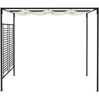 Berkfield Home Gazebo with Retractable Roof 3x4x2.3 m Cream 180 g/m