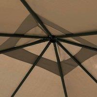 Berkfield Home Gazebo with Post Covers 3x3x2.6 m Taupe 160 g/m in Beige