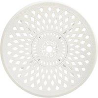 Berkfield Home Garden Table White 78x78x72 cm Cast Aluminium | Size: 78 x 78 x 72 cm