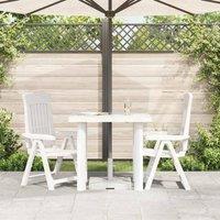 Berkfield Home Garden Table White 80x75x72 cm Plastic | Size: 80 x 75 x 72 cm