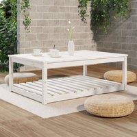 Berkfield Home Garden Table White 121x82.5x45 cm Solid Wood Pine