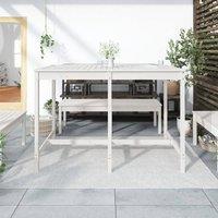 Berkfield Home Garden Table White 159.5x82.5x110 cm Solid Wood Pine