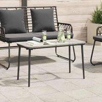 Berkfield Home Garden Table Black 80 x 40 x 45 cm Poly rattan