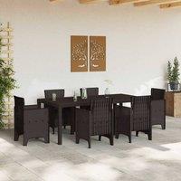 Berkfield Home Garden Table Brown 200x100x73 cm Poly Rattan | Size: 200 x 100 x 73 cm