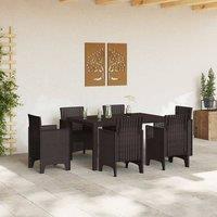 Berkfield Home Garden Table Brown 150x100x73 cm Poly Rattan | Size: 150 x 100 x 73 cm