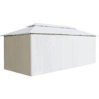 Berkfield Home Gazebo with Curtains 600x298x270 cm White 180g/m | Size: 600 x 298 x 270 cm