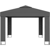 Berkfield Home Gazebo with Double Roof 3x3 m Anthracite in Charcoal