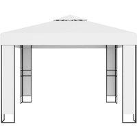 Berkfield Home Gazebo with Double Roof 3x3 m White
