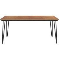 Berkfield Home Garden Table with Hairpin Legs 180x90x75 cm Solid Wood Acacia in Brown | Size: 180 x 90 x 75 cm