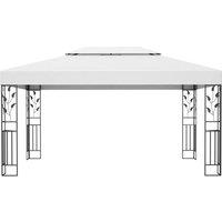 Berkfield Home Gazebo with Double Roof 3x4 m White