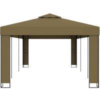 Berkfield Home Gazebo with Double Roof 3x6 m Taupe 180 g/m