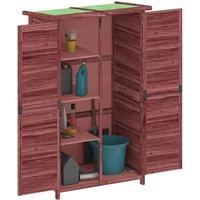 Berkfield Home Garden Tool Shed Mocha 83x57x140 cm Solid Wood Pine in Wine | Size: 83 x 57 x 140 cm