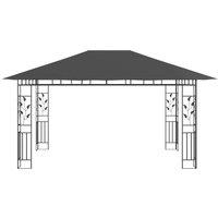 Berkfield Home Gazebo with Mosquito Net 4x3x2.73 m Anthracite 180 g/m in Charcoal