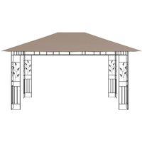 Berkfield Home Gazebo with Mosquito Net 4x3x2.73 m Taupe 180 g/m