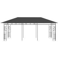 Berkfield Home Gazebo with Mosquito Net 6x3x2.73 m Anthracite in Charcoal